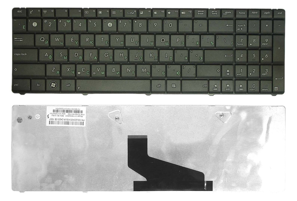 Клавиатура для ноутбуков Asus K73, X53, G72, X53, K53, A53, A52J, K52J, G51, G53, N53 Series, p/n: 70-N5I1K1000, #1