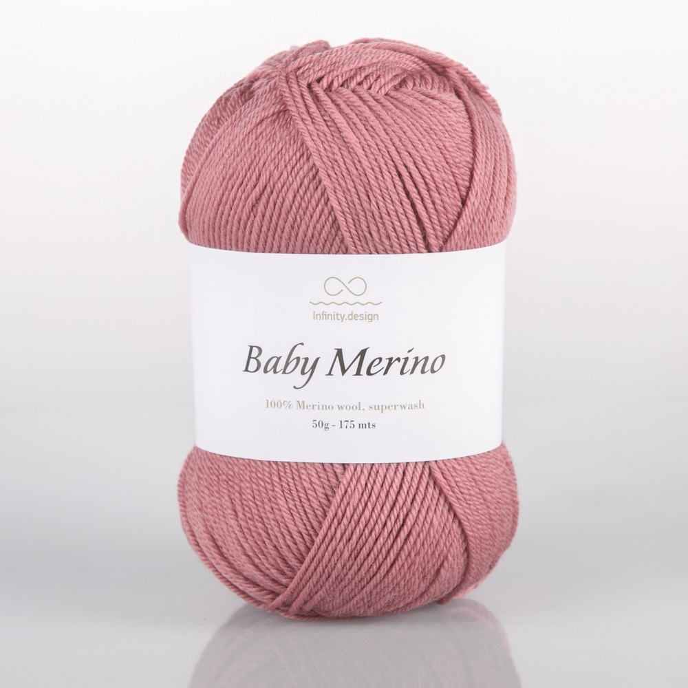 Пряжа для вязания Infinity Design Baby Merino (4344 Dark Powder Pink) 4 мотка #1