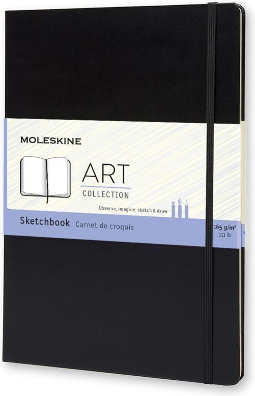 Блокнот для рисования Moleskine ART SKETCHBOOK, A4, сшитый, твердая обложка, 96 л, черный  #1