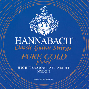 825HT Blue PURE GOLD Комплект струн для классической гитары нейлон/позолоченные Hannabach  #1