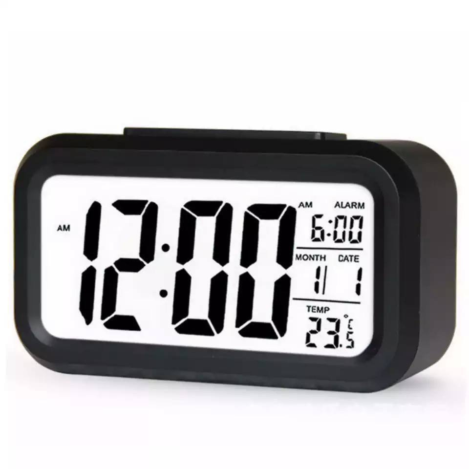 Многофункциональные настольные часы MyPads с подсветкой крупными цифрами будильником датой термометром #1