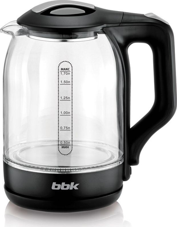 BBK Электрический чайник EK1724G, черный, черный, прозрачный  #1