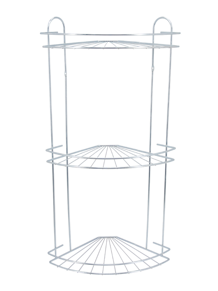 Полка для ванной 3-ярусная угловая Rosenberg RUS-385018-3 Zn #1