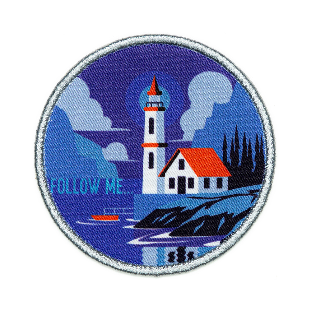 Нашивка на одежду на термоплёнке "Follow Me" 7,2х7,2см #1