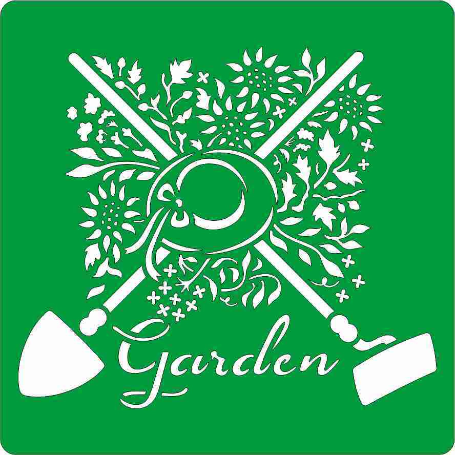 Трафарет на клеевой основе Garden, 15*15 см #1