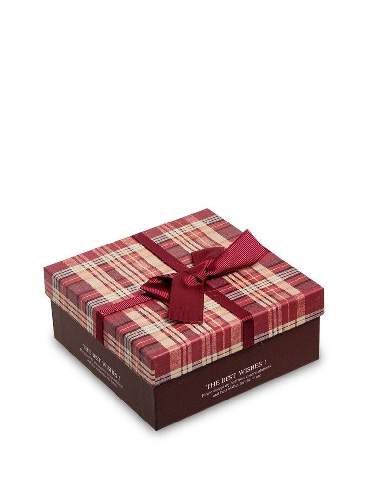 Коробка подарочная "Квадрат" бордовая 6,5*15*15 см #1