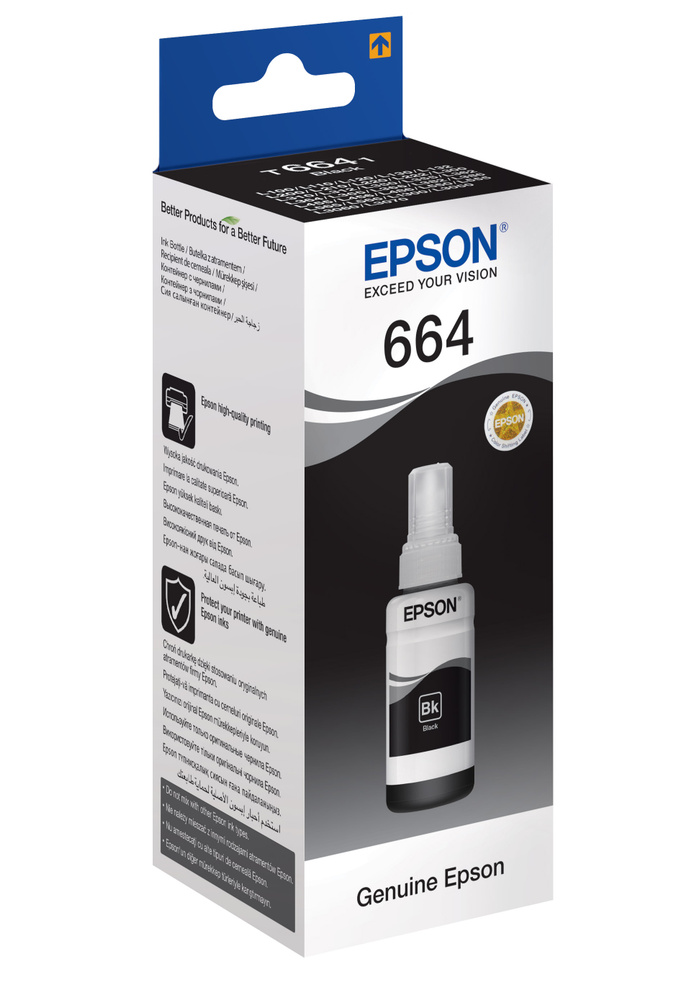 Чернила Epson 664 Black для L120/L222/L132/L312 T6641 C13T66414A #1