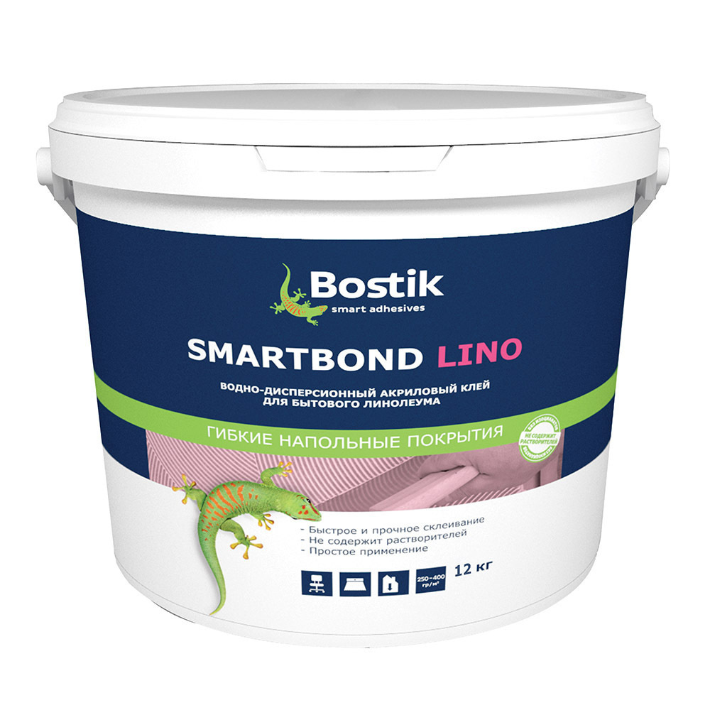 Клей для напольных покрытий Bostik SmartBond Lino 12 кг. #1