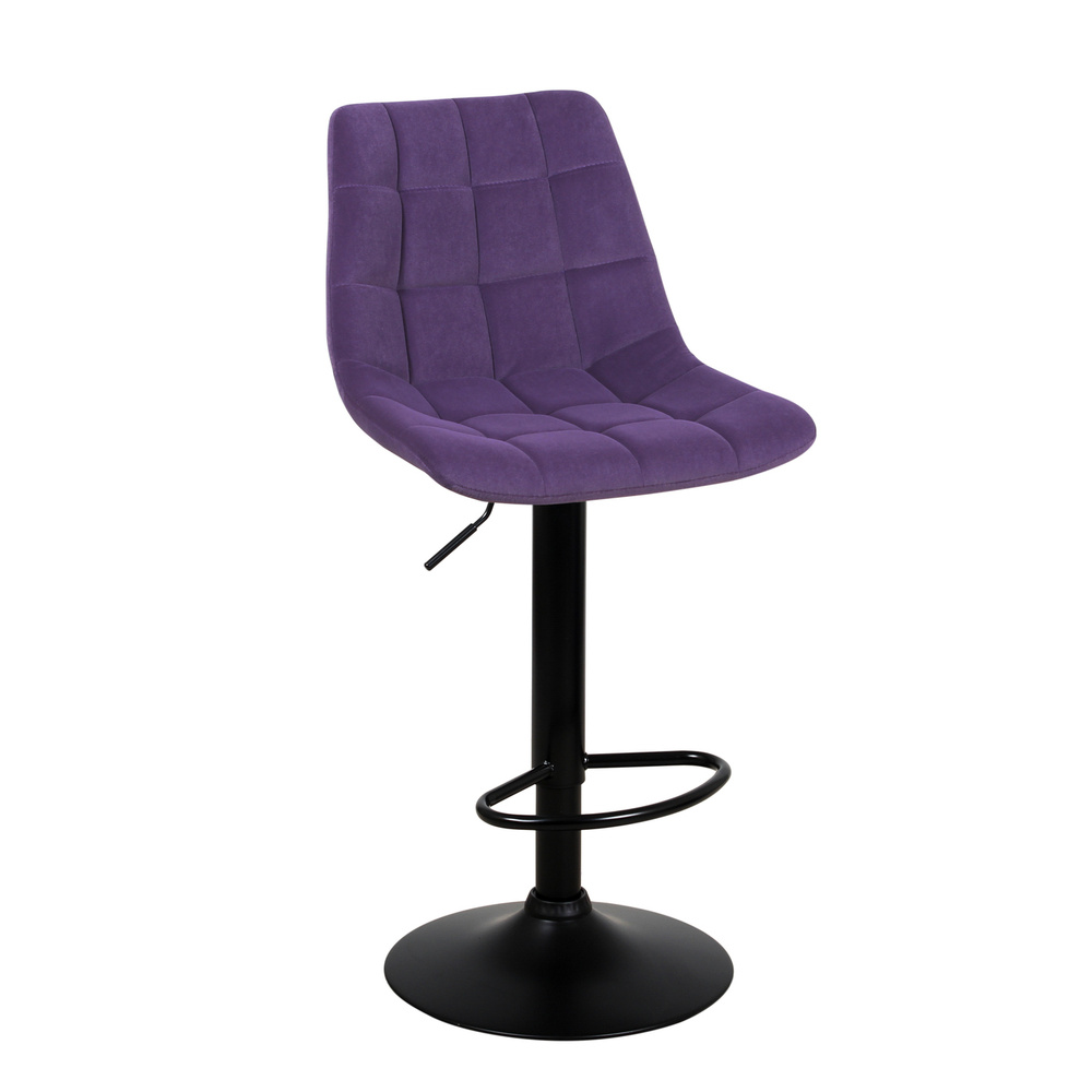 Барный стул Лион фиолетового цвета Эколайн. Стул барный со спинкой. Мебель для дома.  #1