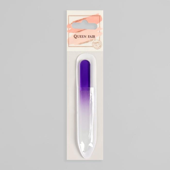 Queen Fair, Пилка стеклянная для ногтей "Радуга", 9 см, в чехле, цвет МИКС, 3 штуки.  #1