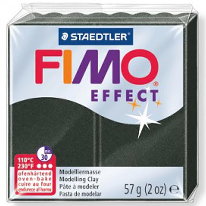 Полимерная глина Fimo Effect 8020-907 перламутровый черный (Pearl black) 57 г.  #1