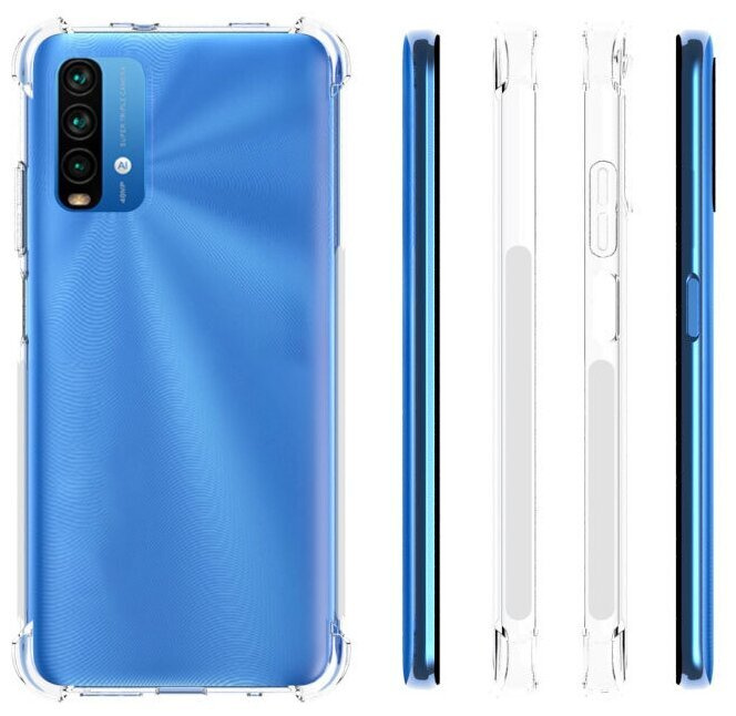 Противоударный чехол с усиленными углами для Xiaomi Redmi 9T с защитой камеры и экрана  #1