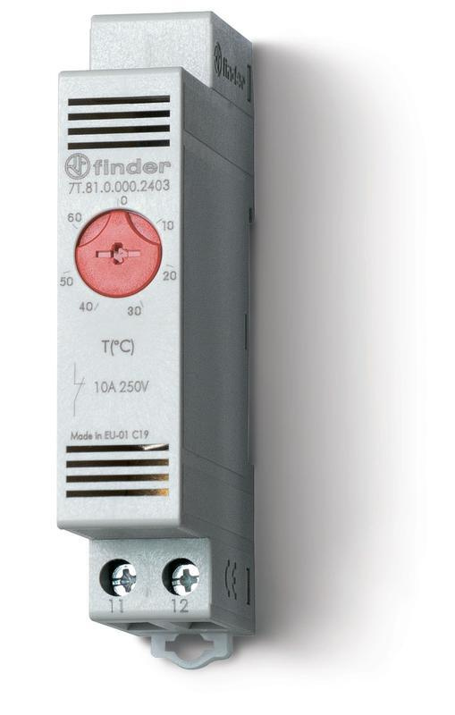 Термостат модульный промышленный NC контакт -20 + 40град. 7T FINDER 7T8100002401  #1