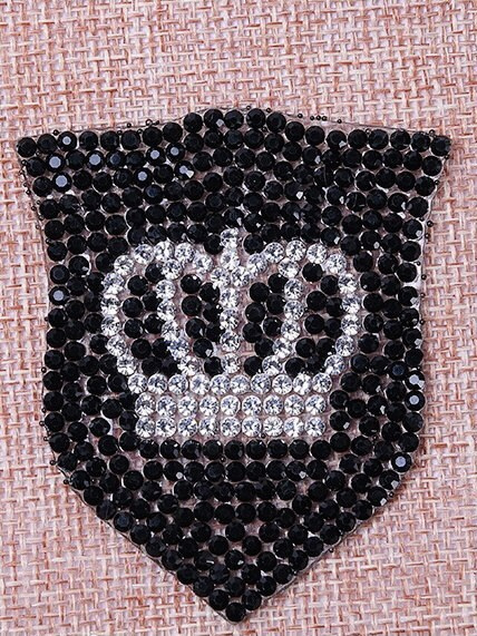 Термонаклейка на одежду из страз Герб корона/Термоаппликация со стразами/Нашивка, заплатка, декор для #1