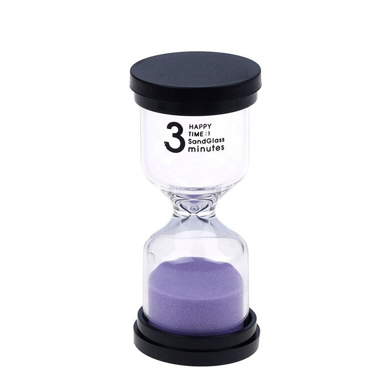 Песочные часы малышки 3 минуты, круглое дно, фиолетовый песок, 9,5х4 см  #1
