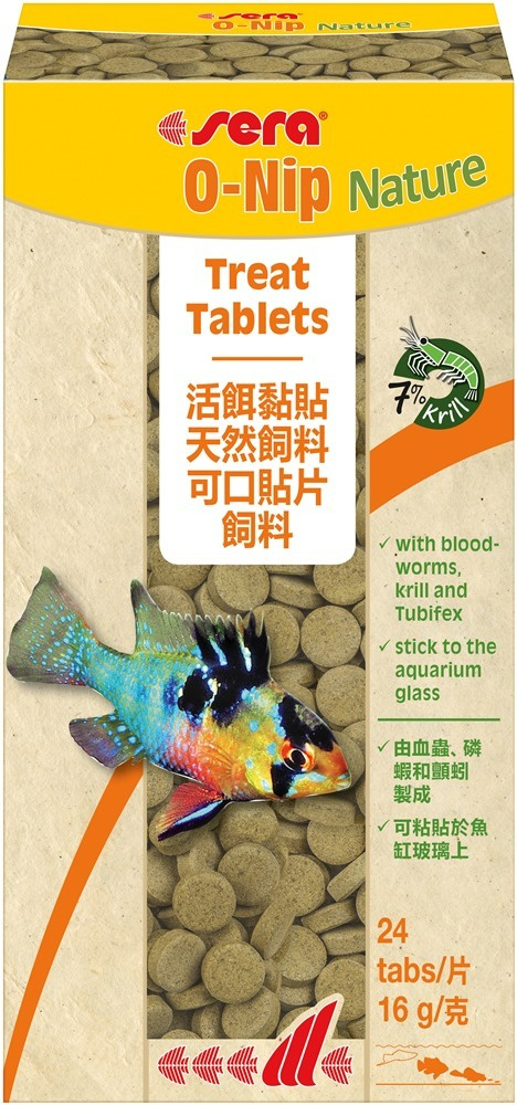 Корм для рыб универсальный Sera O-nip 24 таблетки (клеятся на стекло). 16 гр  #1