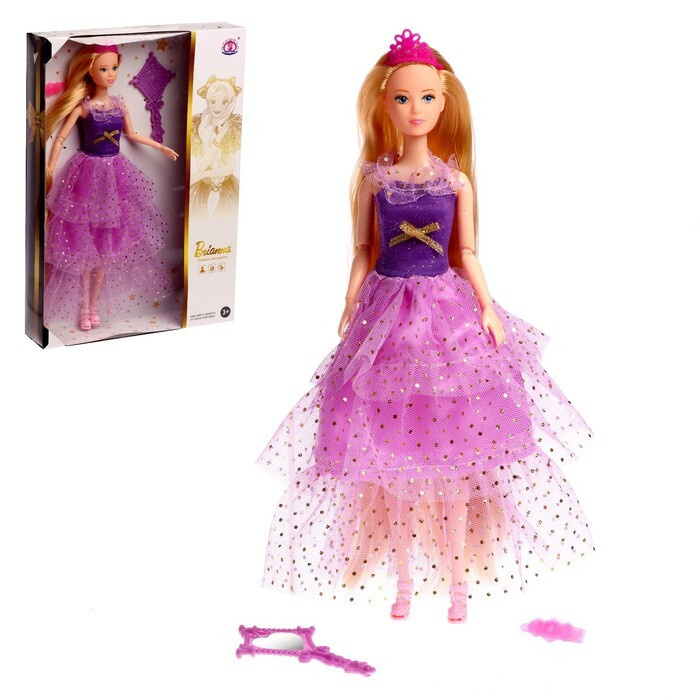 Кукла-модель "Елена" шарнирная, в пышном платье, с аксессуарами,  #1