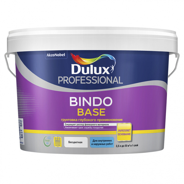 Грунтовка глубокого проникновения акриловая Dulux Bindo Base 2,5 л  #1