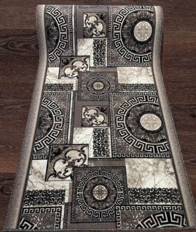 Ковровая дорожка Витебские ковры "Carpet World" плитка серая , полиамид , микрофибра , 1.20x1.80m  #1