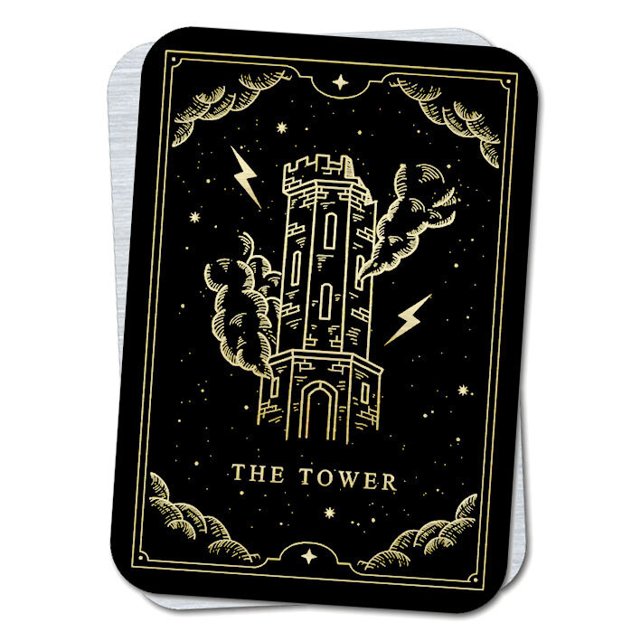 Магическая карта - Башня, оберег от сглаза и порчи, талисман удачи, кошельковый сувенир - амулет на деньги, #1