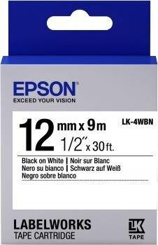 Картридж ленточный Epson LK4WBN Black для LabelWorks LW-1000P/LW-400/LW-700 C53S654021  #1