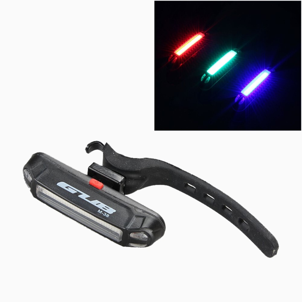 Велосипедный светодиодный задний фонарь, 3 цвета, USB-зарядка - черный  #1