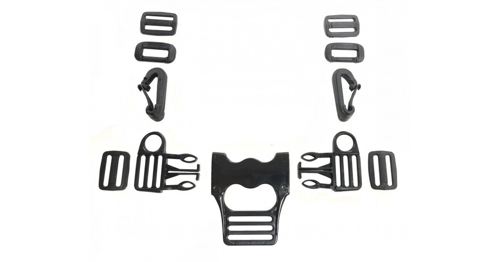 Фастекс для пятиточечных ремней безопасности детской коляски тип 02 с карабинами  #1