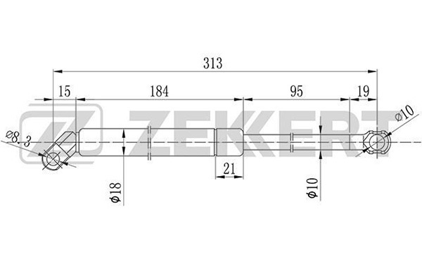 Zekkert Упор багажника, арт. gf1333 #1