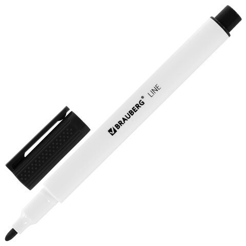 Стираемый маркер для белой доски черный, "LINE", 3 мм, с клипом, 152118  #1