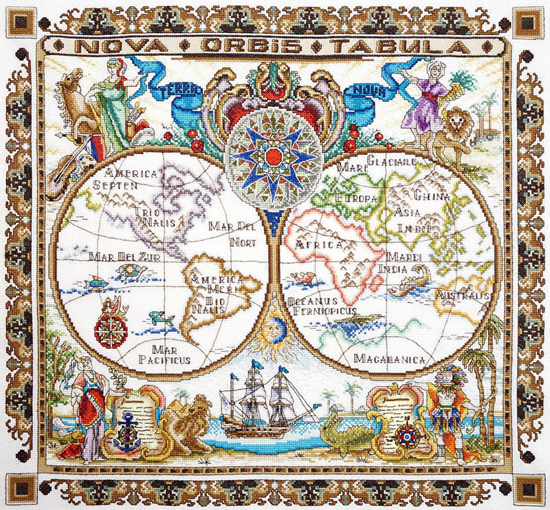 Набор для вышивания "Карта мира", МАРЬЯ ИСКУСНИЦА #1