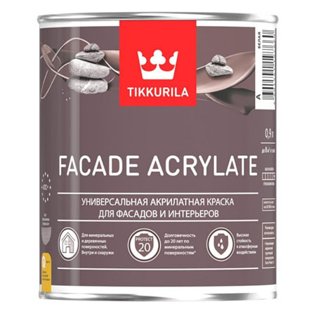 TIKKURILA FACADE ACRYLATE / Тиккурила Фасад Акрилат краска акрилатная, универсальная для фасадов и интерьеров, #1