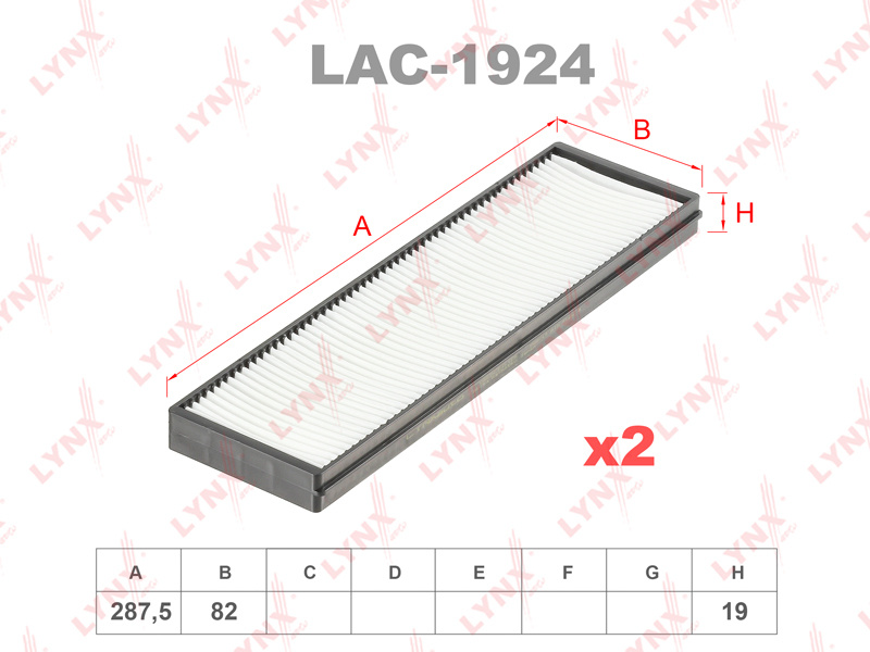 LYNXauto Фильтр салонный арт. LAC1924 #1
