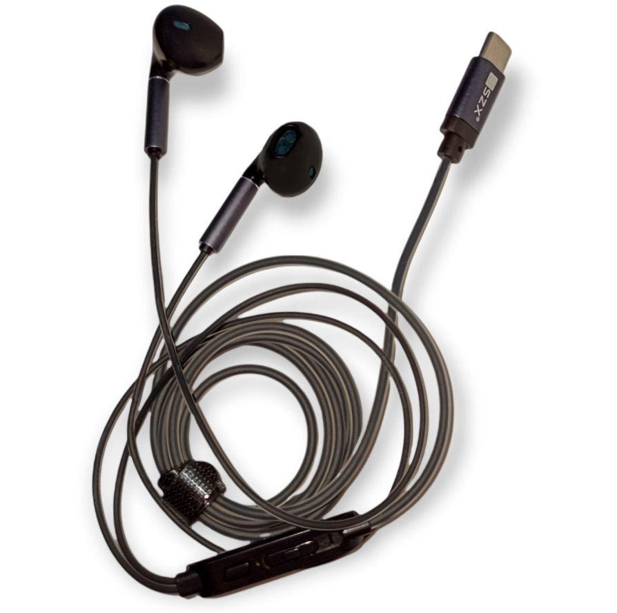 Наушники вкладыши Type-C STC10 проводные с микрофоном, черный цвет / Гарнитура для Айфон и Андроид / #1
