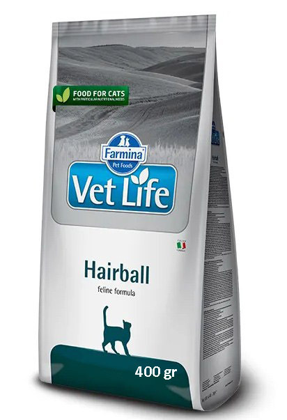 Сухой корм Farmina для кошек Farmina VET LIFE NATURAL DIET CAT HAIRBALL 0.4 KG. Фармина корм для взрослых #1