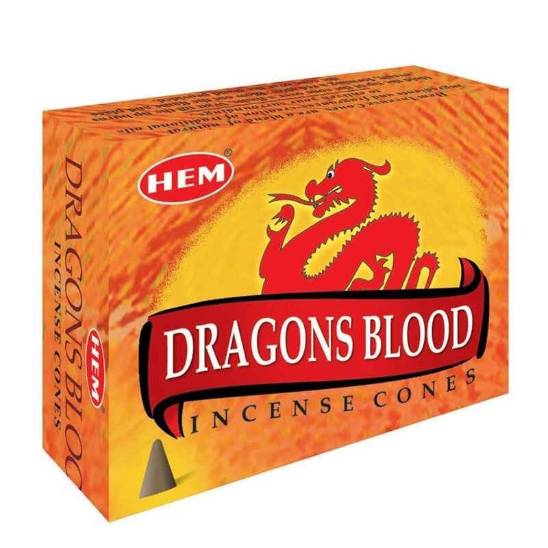 Hem Incense CONES DRAGONS BLOOD (Благовония конусы КРОВЬ ДРАКОНА, Хем), уп. 10 конусов.  #1