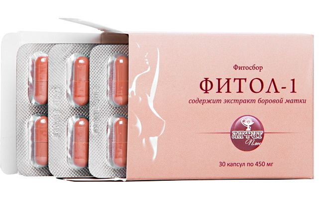 Фитосбор Фитол-1, с экстрактом боровой матки, в капсулах, 30 капс./ 450 мг., Алфит Плюс  #1