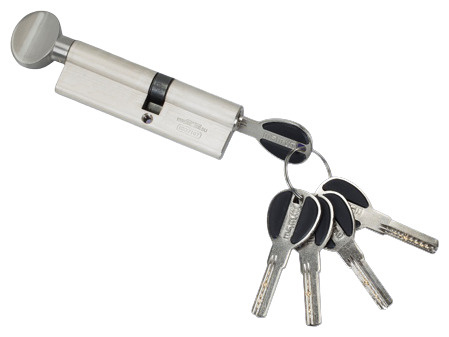 Цилиндровый механизм, латунь (личинка для замка) Msm LivПерфорированный ключ-вертушка CW55/35 мм MSM #1