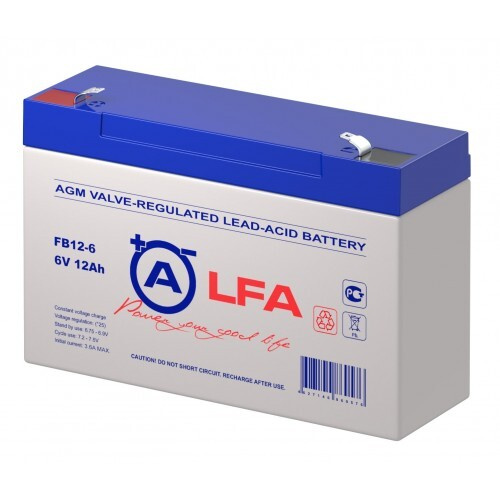 Свинцово-кислотный аккумулятор ALFA FB 12-6 (6V 12AH) для детского электромобиля /ИБП  #1