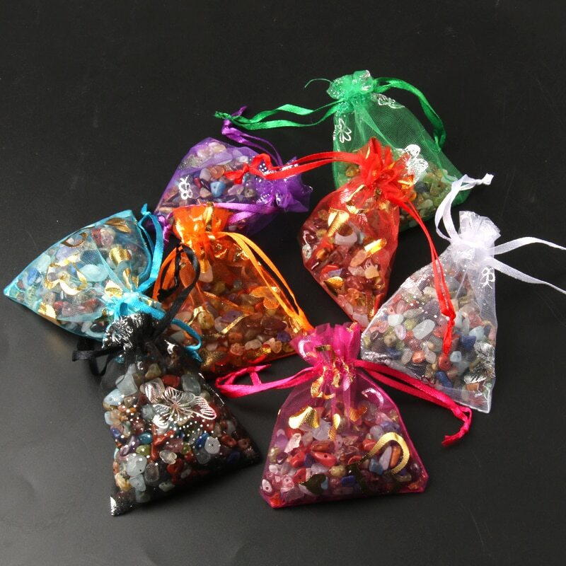 Подарочные мешочки из органзы 7х9, 50 штук, разноцветные #1