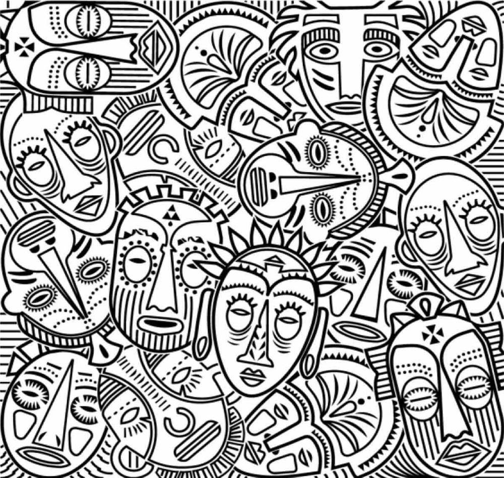 Текстурный лист Craft&Clay №23, Африканские маски купить с доставкой