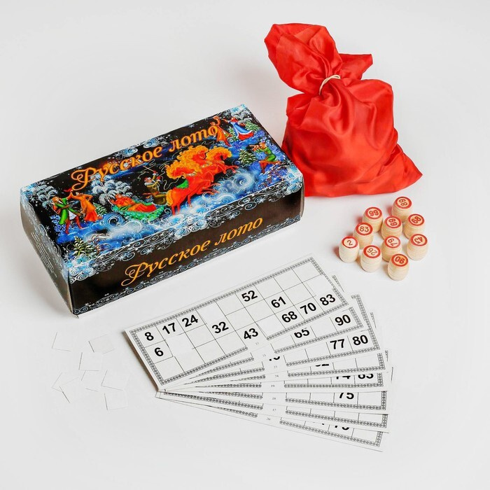 Русское лото "Новогодняя сказка", в картонной коробке, 26 х 12 х 8.5 см  #1