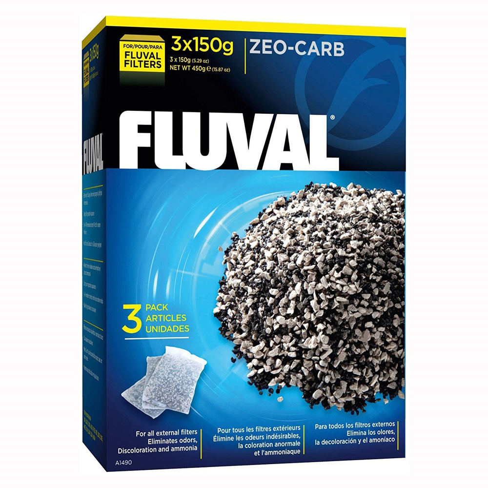 FLUVAL удалитель аммония с углем Zeo-Carb, 150 г х 3 шт #1