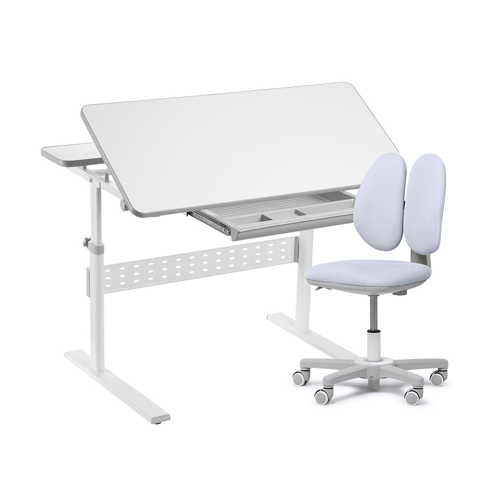 FunDesk Комплект парта + стул Трансформер Комплект парта Colore Grey + кресло Mente Grey, 95х66х76 см #1