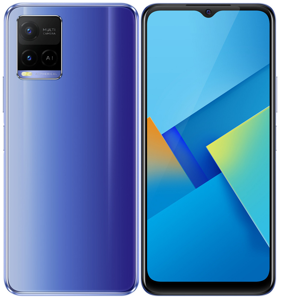 Vivo Смартфон Y21 (6935117840598) 4/64 ГБ, синий #1