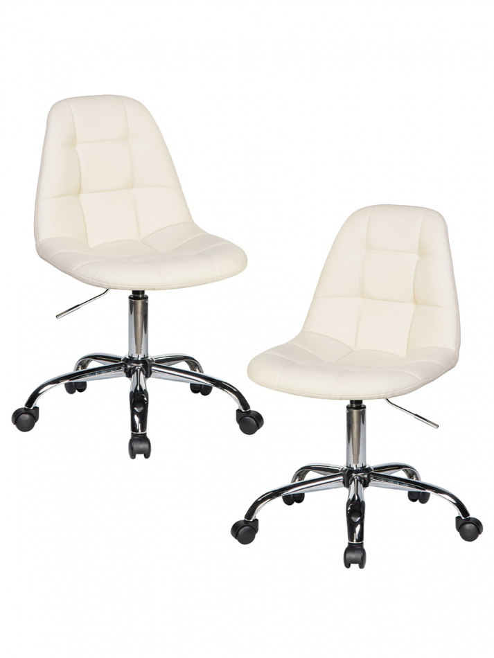 Набор 2 шт. Офисное кресло для персонала DOBRIN MONTY, LM-9800, кремовый  #1