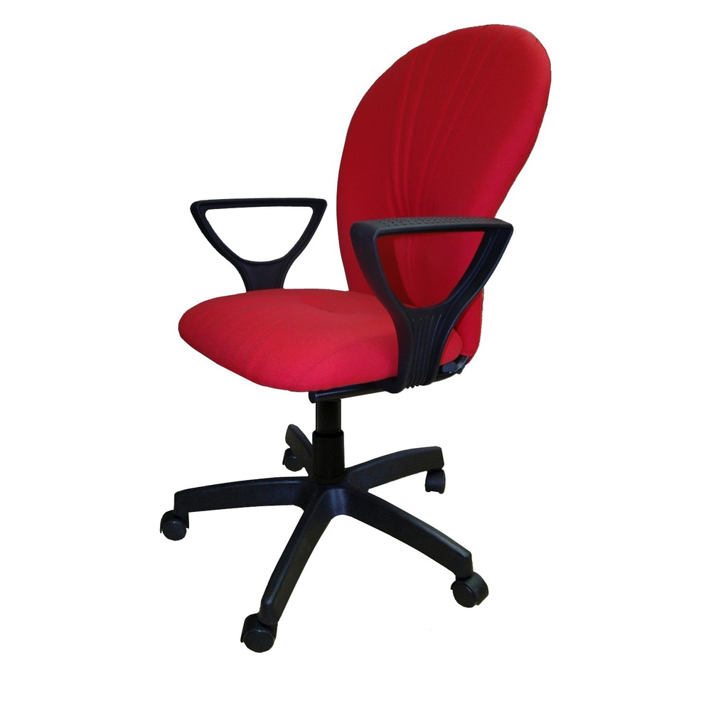 Кресло компьютерное "OAZIS" красная ткань, пиастра, стул офисный  #1