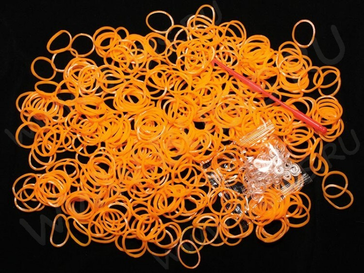 Набор Светло-оранжевый резинок для плетения 00 шт #1