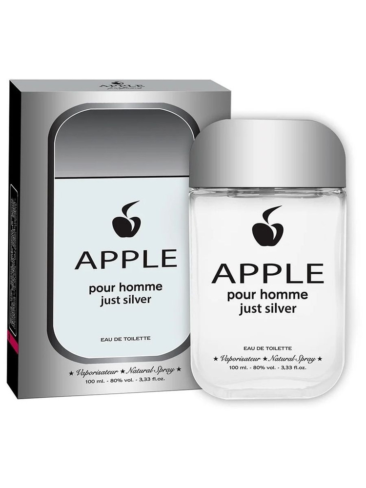 Apple Parfums Туалетная вода Apple pour homme Just Silver 100 мл #1