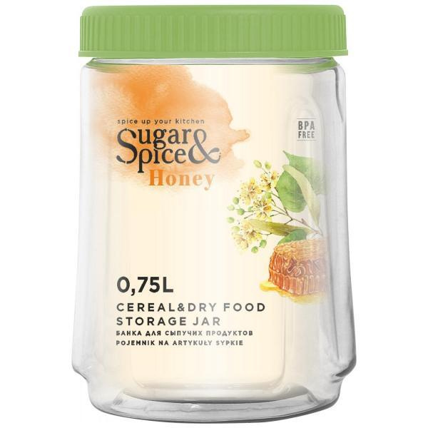 Банка для сыпучих продуктов Sugar and Spice Honey, 0,75 л, фисташка #1