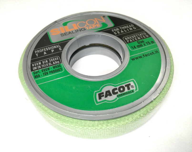 Фум-лента для воды силиконовая 14 мм х15 м Silicon Sealing Tape Facot SST1415  #1